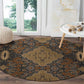 Madiba Nelson Mandela Batik Round Carpet Earthy Brown Indonesia Heritage - African Pride