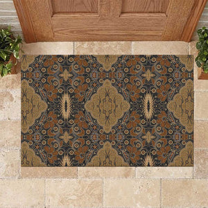 Madiba Nelson Mandela Batik Rubber Doormat Earthy Brown Indonesia Heritage - African Pride