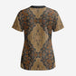 Madiba Nelson Mandela Scrub Top Indonesia Batik Earthy Brown - African Pride