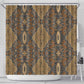 Madiba Nelson Mandela Batik Shower Curtain Earthy Brown Indonesia Heritage - African Pride
