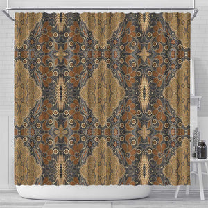 Madiba Nelson Mandela Batik Shower Curtain Earthy Brown Indonesia Heritage - African Pride