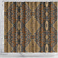 Madiba Nelson Mandela Batik Shower Curtain Earthy Brown Indonesia Heritage - African Pride