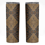 Madiba Nelson Mandela Batik Skinny Tumbler Earthy Brown Indonesia Heritage LT15
