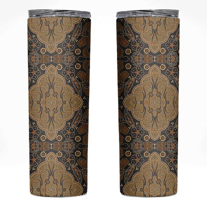 Madiba Nelson Mandela Batik Skinny Tumbler Earthy Brown Indonesia Heritage LT15