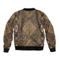 Madiba Nelson Mandela Batik Sleeve Zip Bomber Jacket Earthy Brown Indonesia Heritage - African Pride