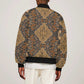 Madiba Nelson Mandela Batik Sleeve Zip Bomber Jacket Earthy Brown Indonesia Heritage - African Pride