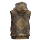 Madiba Nelson Mandela Batik Sleeveless Zip Hoodie Earthy Brown Indonesia Heritage - African Pride