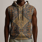 Madiba Nelson Mandela Batik Sleeveless Zip Hoodie Earthy Brown Indonesia Heritage - African Pride
