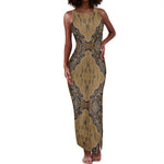 Madiba Nelson Mandela Batik Tank Maxi Dress Earthy Brown Indonesia Heritage - African Pride