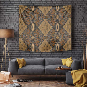 Madiba Nelson Mandela Batik Tapestry Earthy Brown Indonesia Heritage - African Pride
