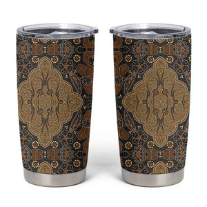 Madiba Nelson Mandela Batik Tumbler Cup Earthy Brown Indonesia Heritage LT15