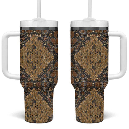 Madiba Nelson Mandela Batik Tumbler With Handle Earthy Brown Indonesia Heritage LT15