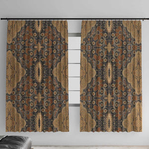 Madiba Nelson Mandela Batik Window Curtain Earthy Brown Indonesia Heritage - African Pride