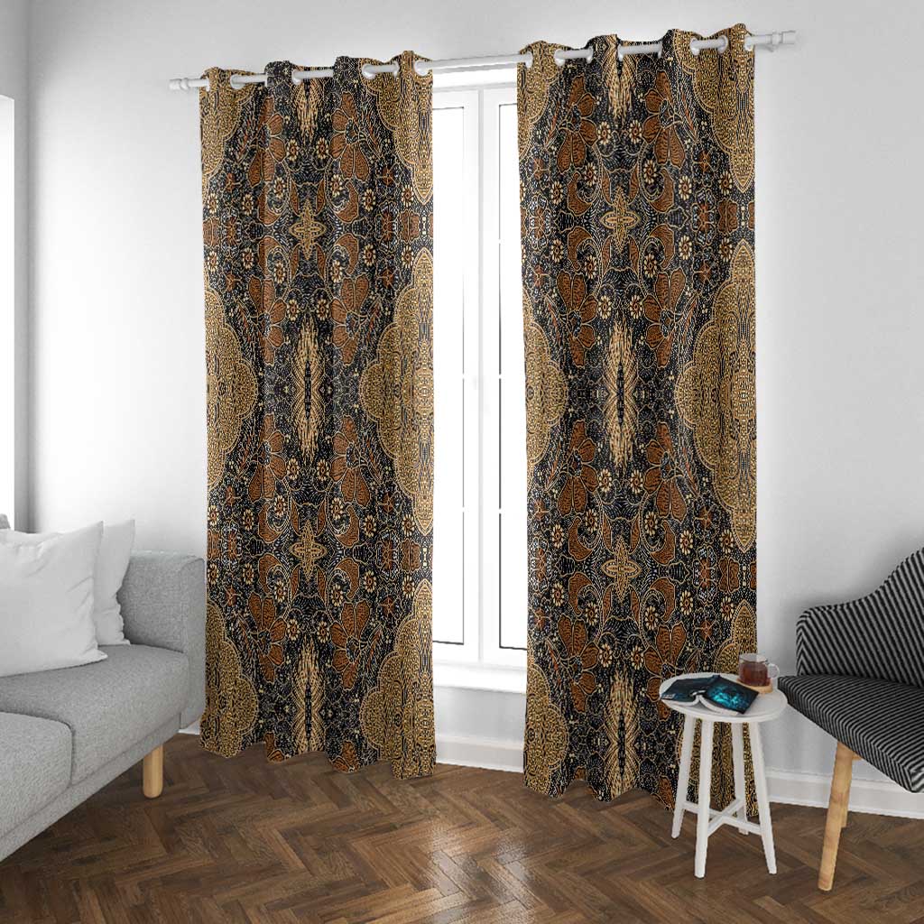 Madiba Nelson Mandela Batik Window Curtain Earthy Brown Indonesia Heritage - African Pride