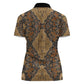 Madiba Nelson Mandela Batik Women Polo Shirt Earthy Brown Indonesia Heritage - African Pride
