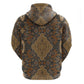 Madiba Nelson Mandela Batik Zip Hoodie Earthy Brown Indonesia Heritage - African Pride