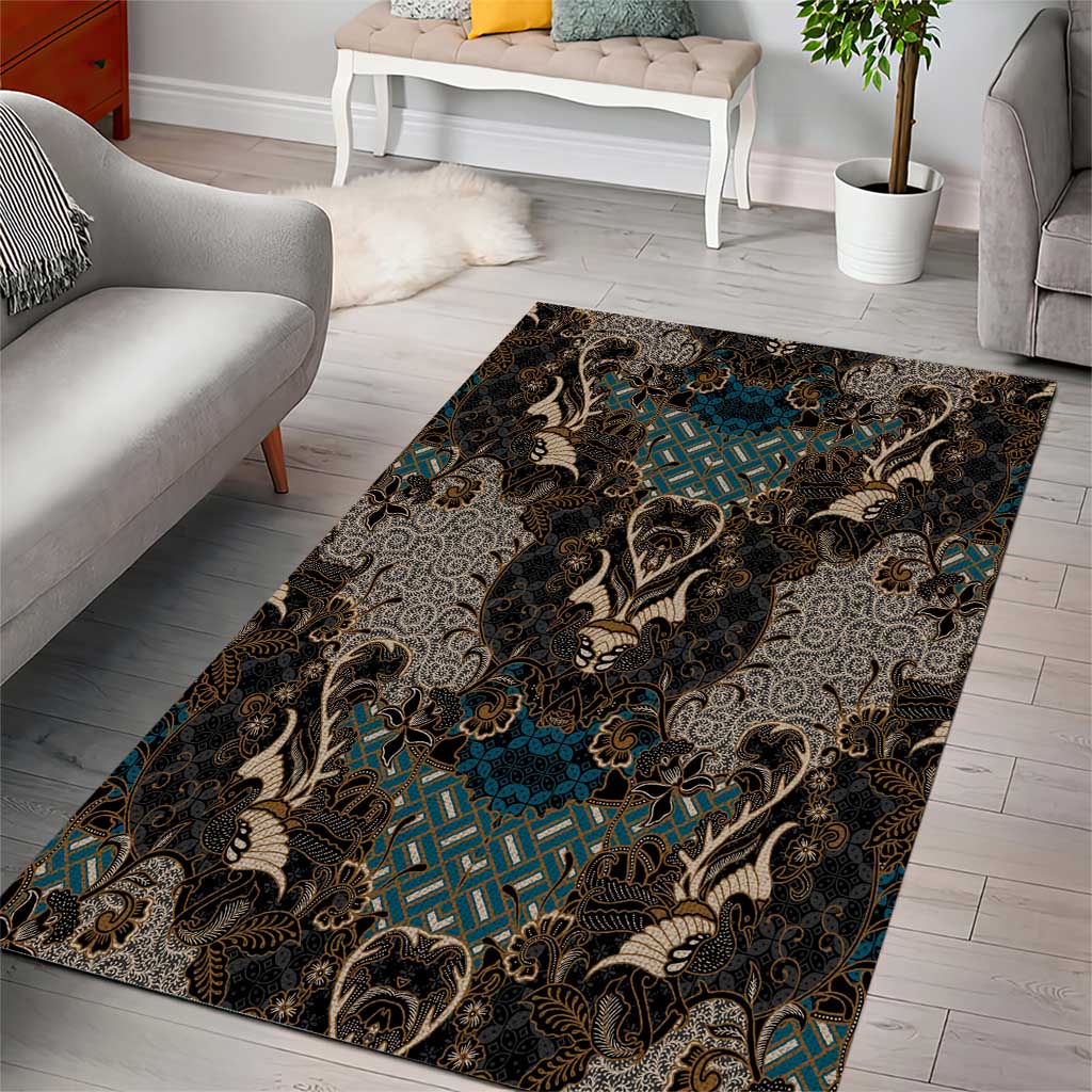 Madiba Nelson Mandela Batik Area Rug Black Indonesia Heritage - African Pride