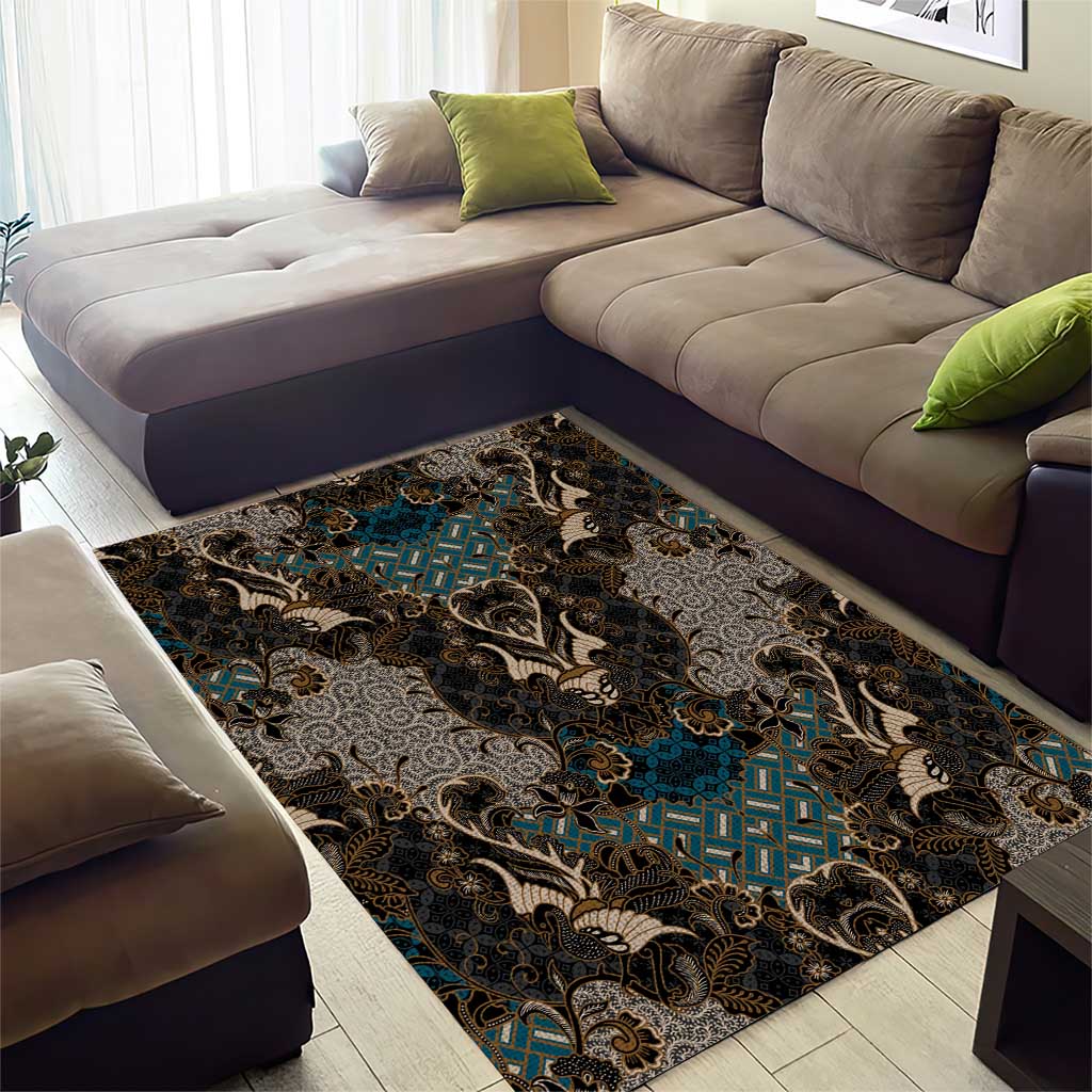Madiba Nelson Mandela Batik Area Rug Black Indonesia Heritage - African Pride
