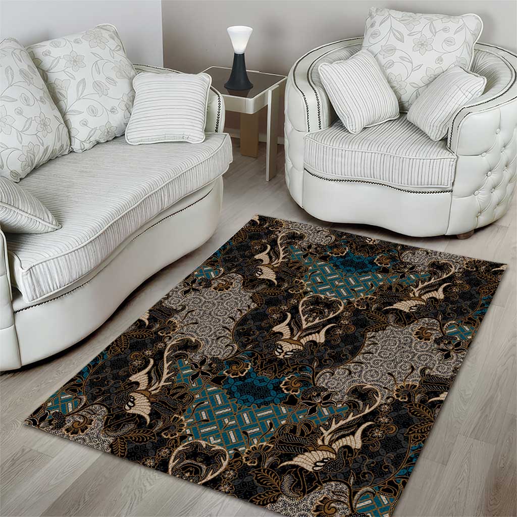Madiba Nelson Mandela Batik Area Rug Black Indonesia Heritage - African Pride
