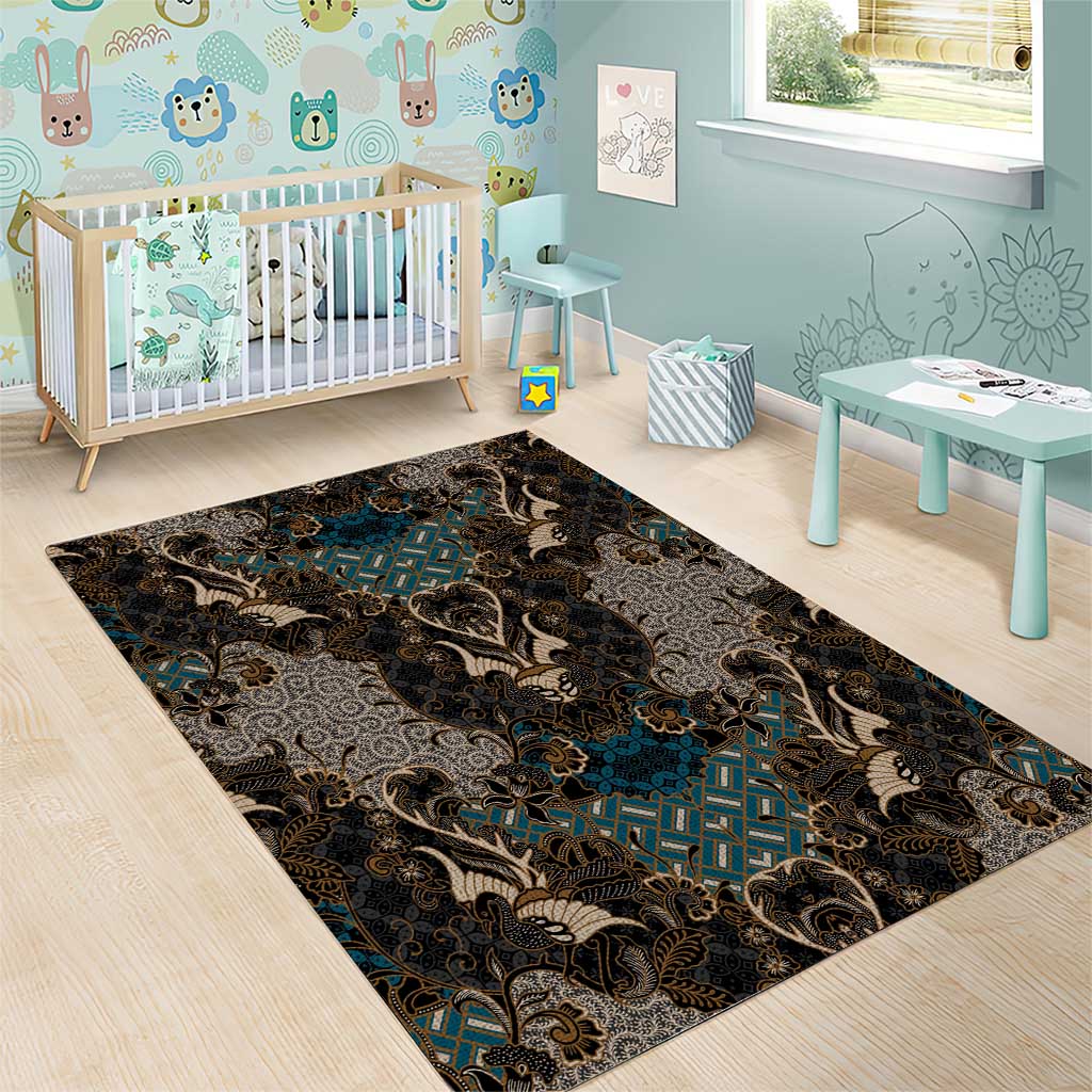 Madiba Nelson Mandela Batik Area Rug Black Indonesia Heritage - African Pride