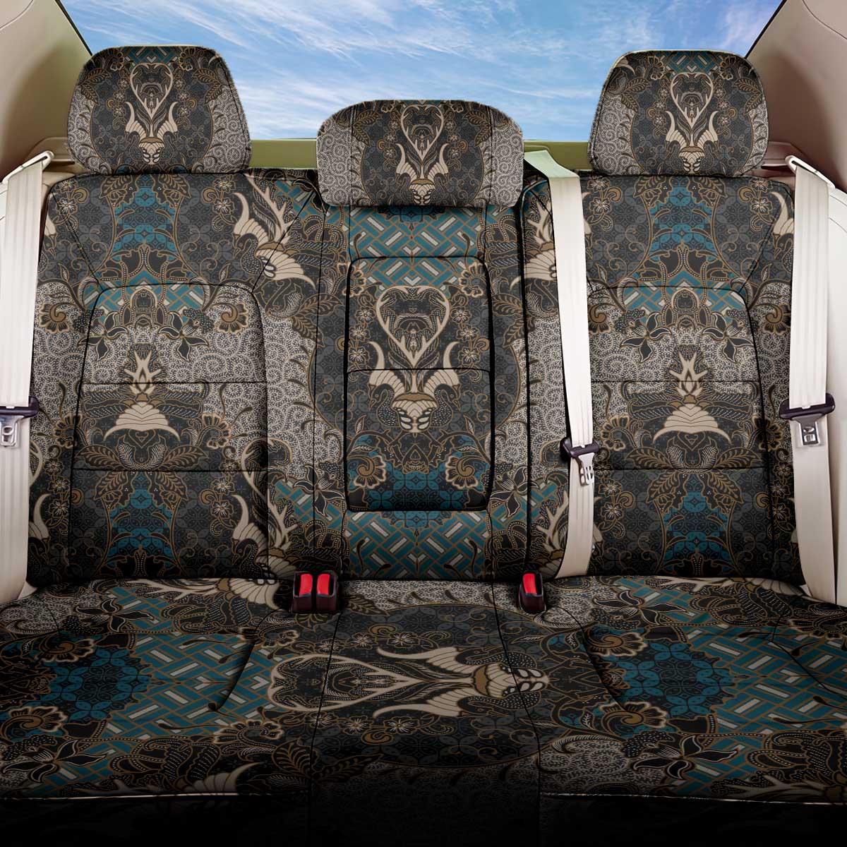 Madiba Nelson Mandela Batik Back Car Seat Cover Black Indonesia Heritage - African Pride