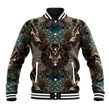 Madiba Nelson Mandela Batik Baseball Jacket Black Indonesia Heritage - African Pride