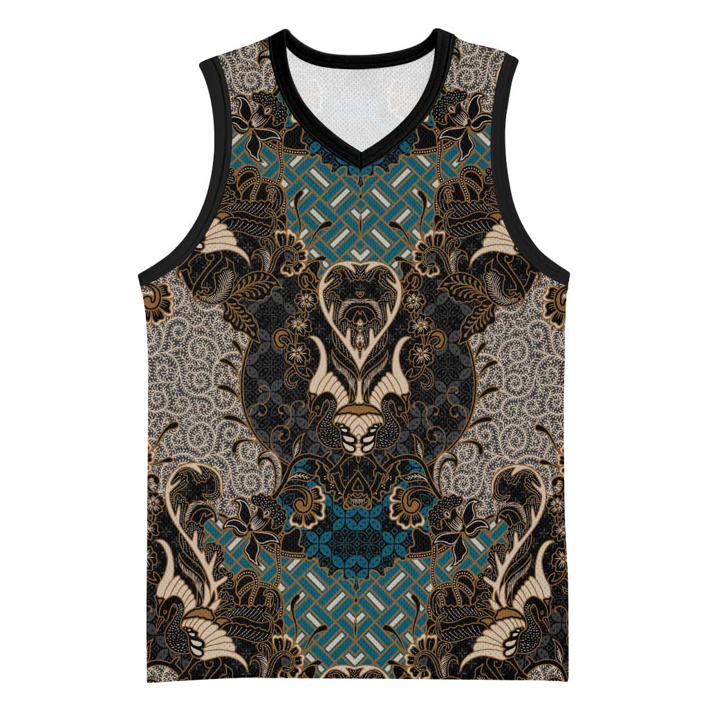 Madiba Nelson Mandela Batik Basketball Jersey Black Indonesia Heritage - African Pride