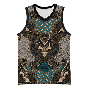 Madiba Nelson Mandela Batik Basketball Jersey Black Indonesia Heritage - African Pride