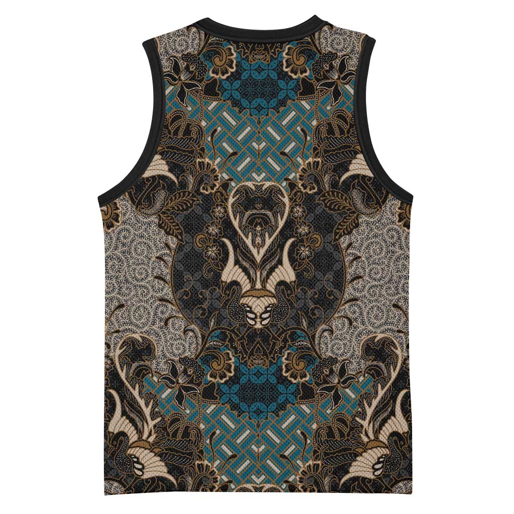 Madiba Nelson Mandela Batik Basketball Jersey Black Indonesia Heritage - African Pride
