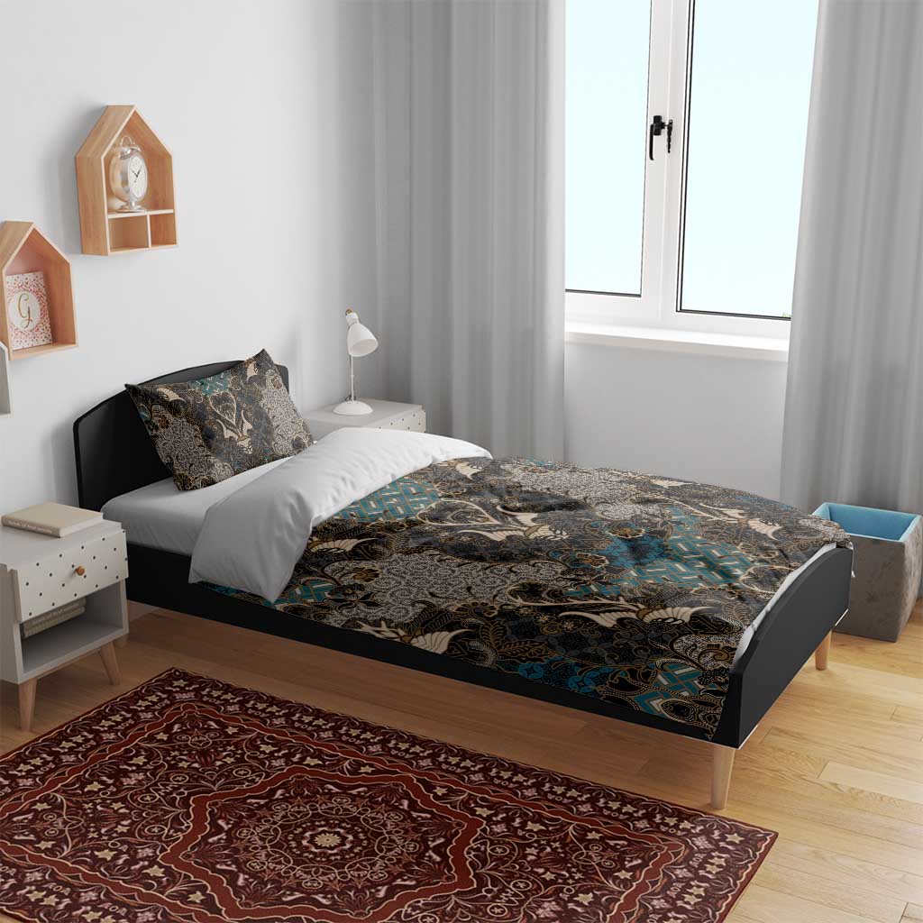 Madiba Nelson Mandela Batik Bedding Set Black Indonesia Heritage - African Pride