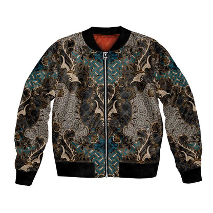 Madiba Nelson Mandela Batik Bomber Jacket Black Indonesia Heritage - African Pride