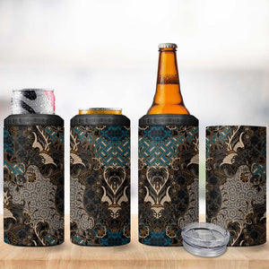 Madiba Nelson Mandela Batik 4 in 1 Can Cooler Tumbler Black Indonesia Heritage LT15
