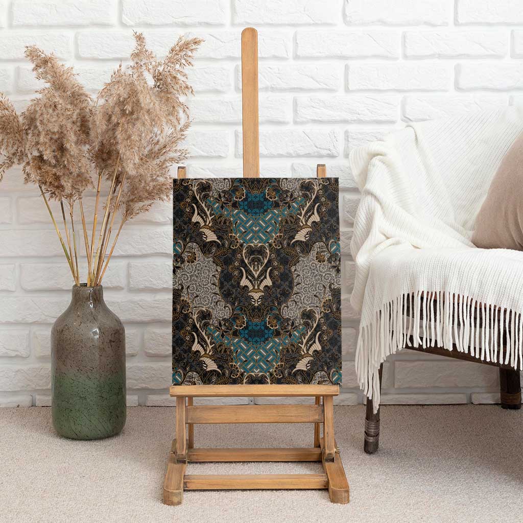 Madiba Nelson Mandela Batik Canvas Wall Art Black Indonesia Heritage - African Pride