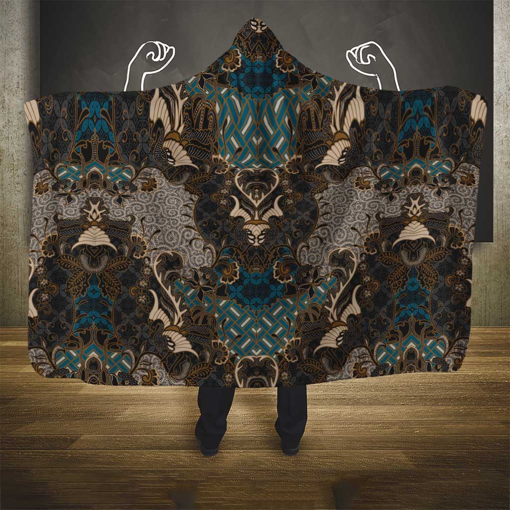 Madiba Nelson Mandela Batik Hooded Blanket Black Indonesia Heritage - African Pride