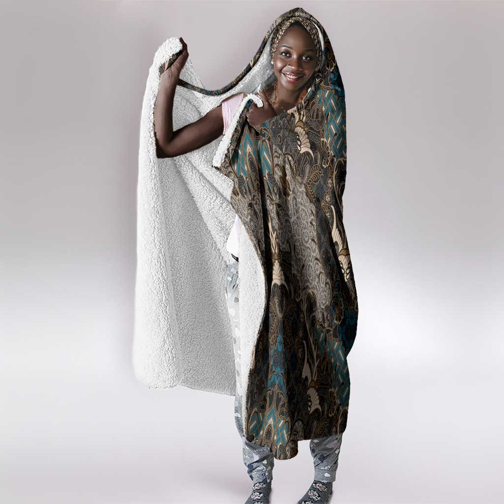 Madiba Nelson Mandela Batik Hooded Blanket Black Indonesia Heritage - African Pride