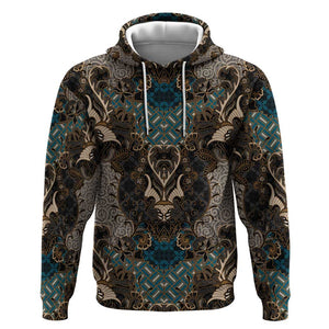 Madiba Nelson Mandela Batik Hoodie Black Indonesia Heritage - African Pride