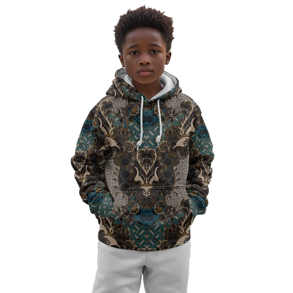 Madiba Nelson Mandela Batik Kid Hoodie Black Indonesia Heritage - African Pride