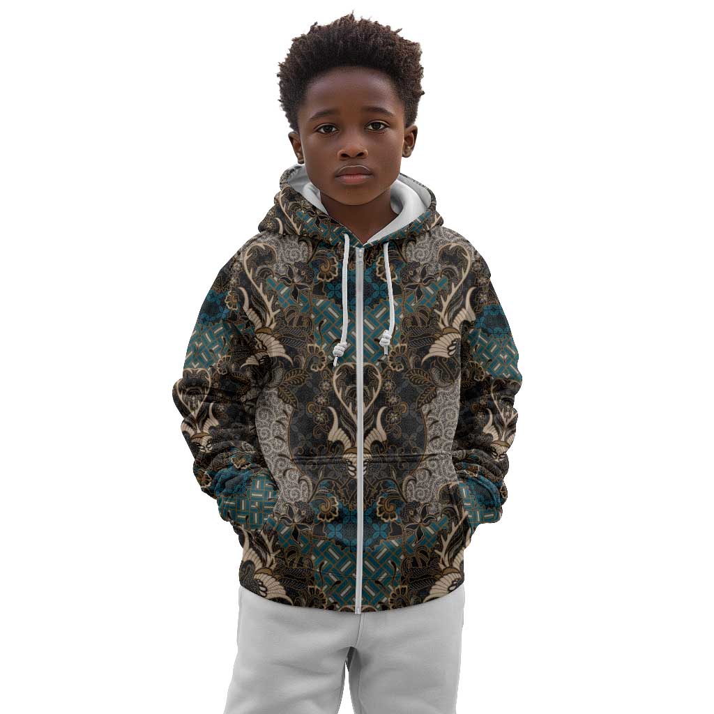 Madiba Nelson Mandela Batik Kid Hoodie Black Indonesia Heritage - African Pride