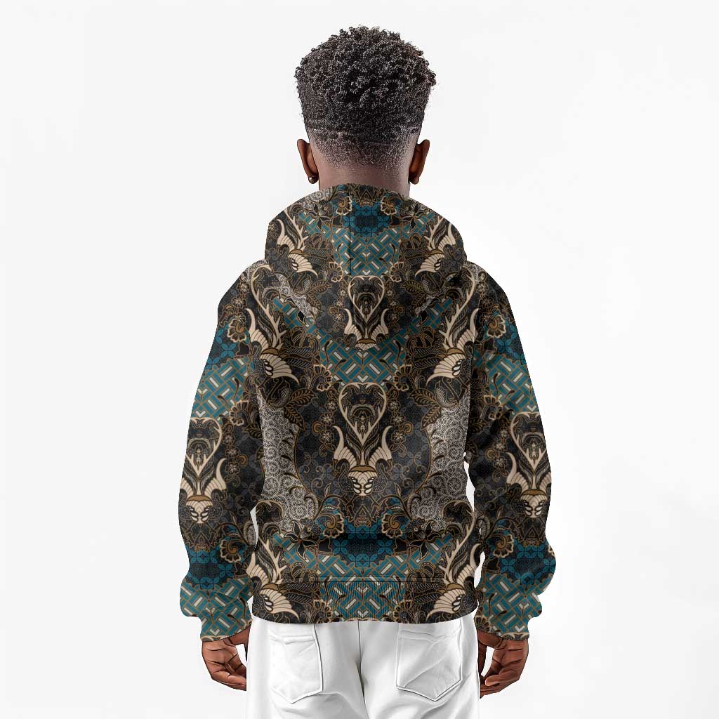 Madiba Nelson Mandela Batik Kid Hoodie Black Indonesia Heritage - African Pride