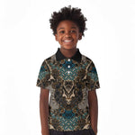 Madiba Nelson Mandela Batik Kid Polo Shirt Black Indonesia Heritage - African Pride