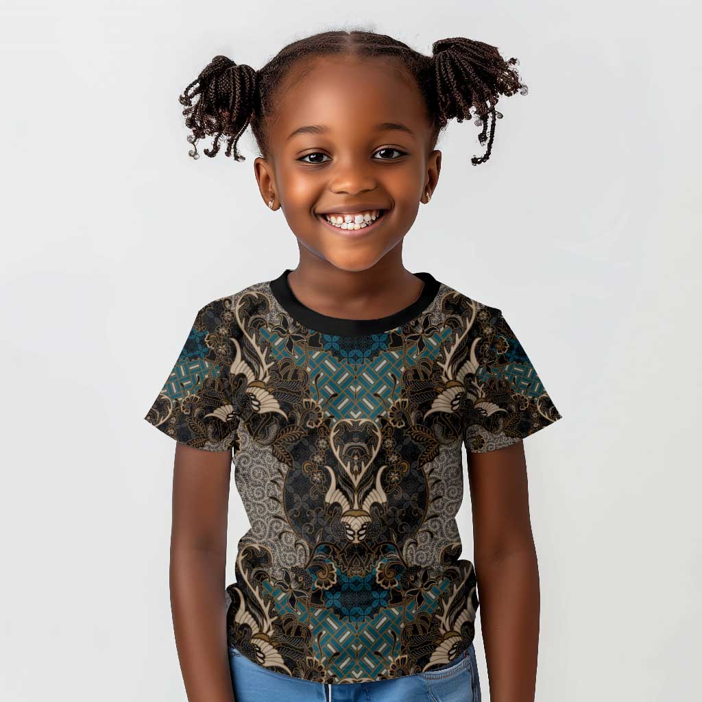 Madiba Nelson Mandela Batik Kid T shirt Black Indonesia Heritage - African Pride