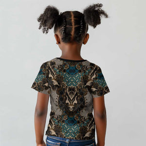 Madiba Nelson Mandela Batik Kid T shirt Black Indonesia Heritage - African Pride