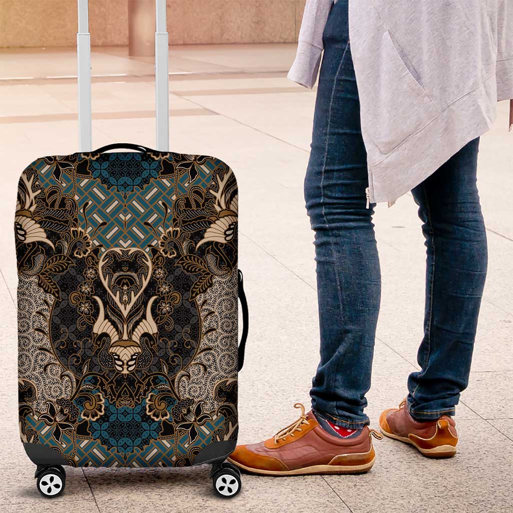 Madiba Nelson Mandela Batik Luggage Cover Black Indonesia Heritage - African Pride