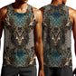 Madiba Nelson Mandela Batik Men Tank Top Black Indonesia Heritage - African Pride