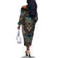 Madiba Nelson Mandela Batik Off The Shoulder Long Sleeve Dress Black Indonesia Heritage - African Pride