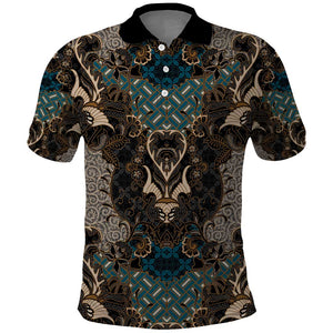 Madiba Nelson Mandela Batik Polo Shirt Black Indonesia Heritage - African Pride