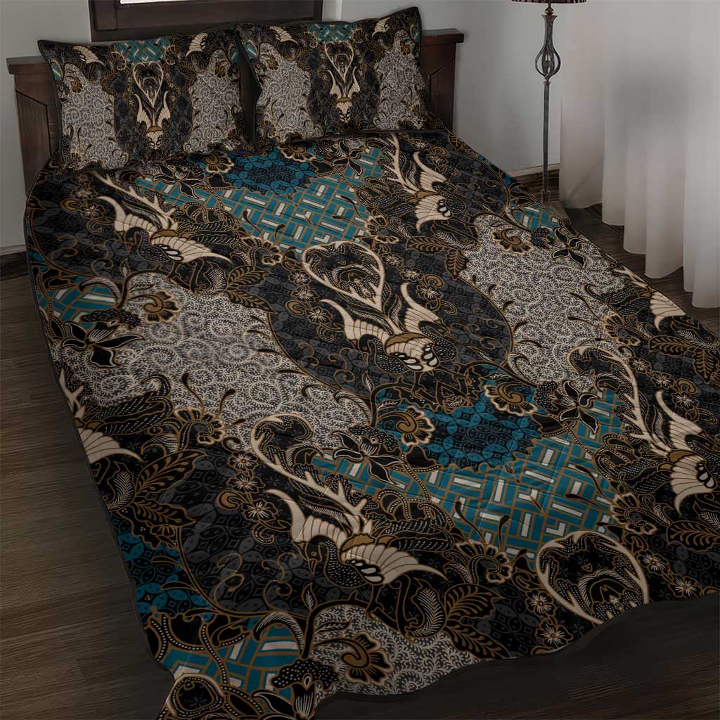 Madiba Nelson Mandela Batik Quilt Bed Set Black Indonesia Heritage - African Pride