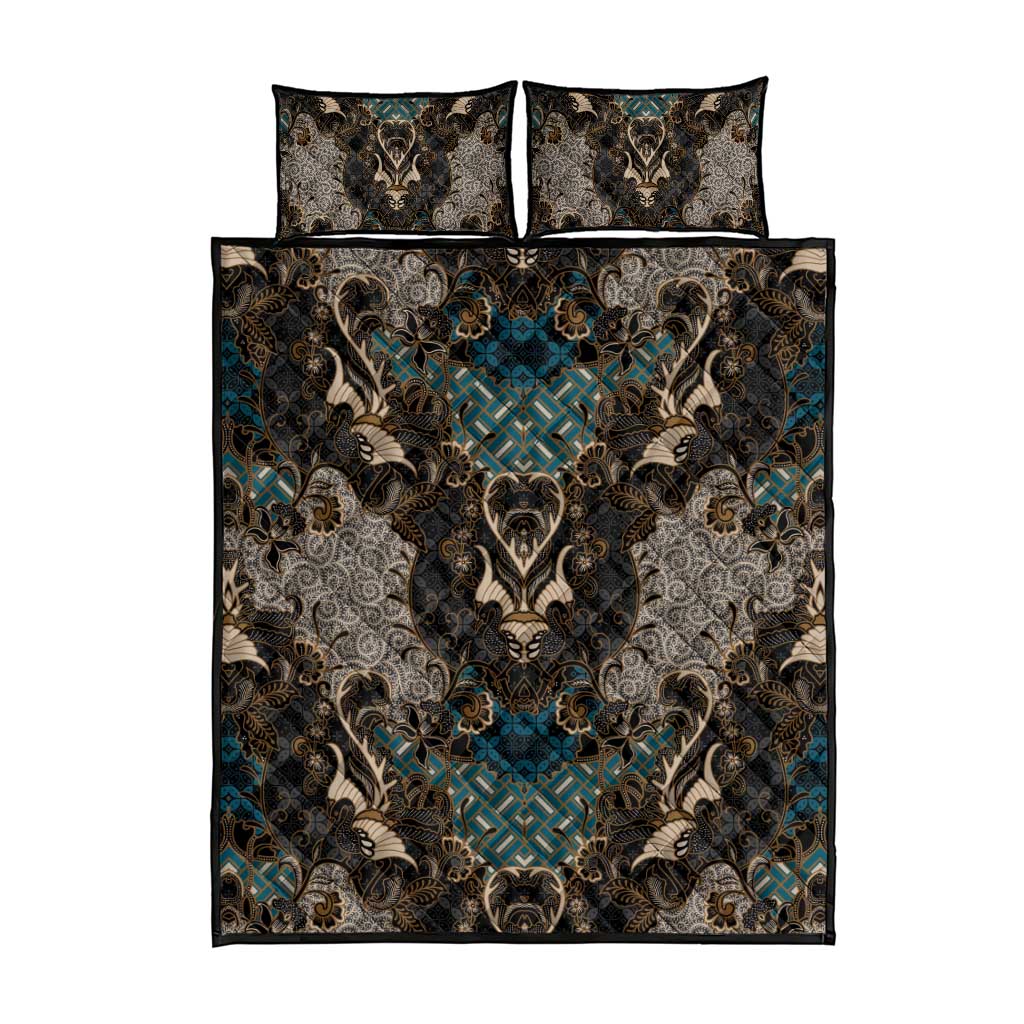 Madiba Nelson Mandela Batik Quilt Bed Set Black Indonesia Heritage - African Pride