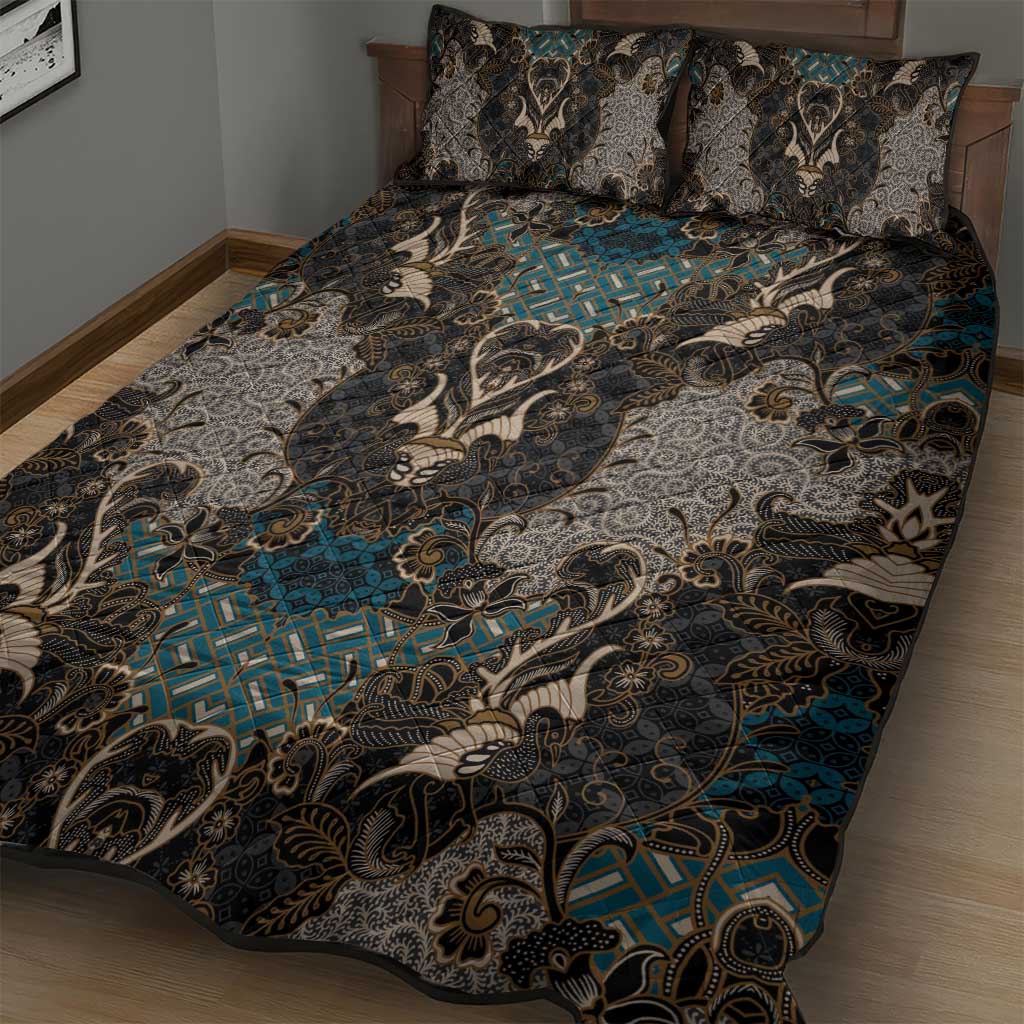 Madiba Nelson Mandela Batik Quilt Bed Set Black Indonesia Heritage - African Pride