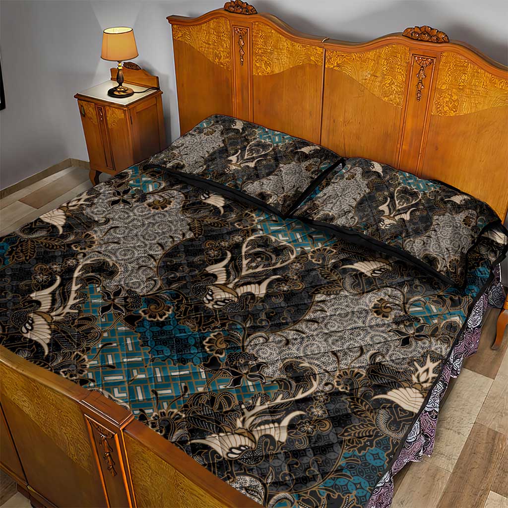 Madiba Nelson Mandela Batik Quilt Bed Set Black Indonesia Heritage - African Pride